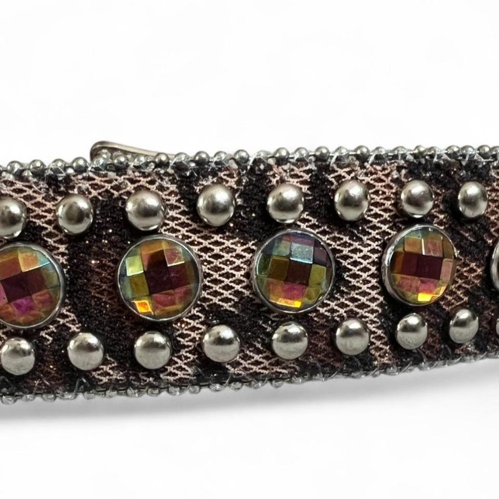 Blazin Roxx Leopard Print Belt with Silver Accents - Picture 3 of 4